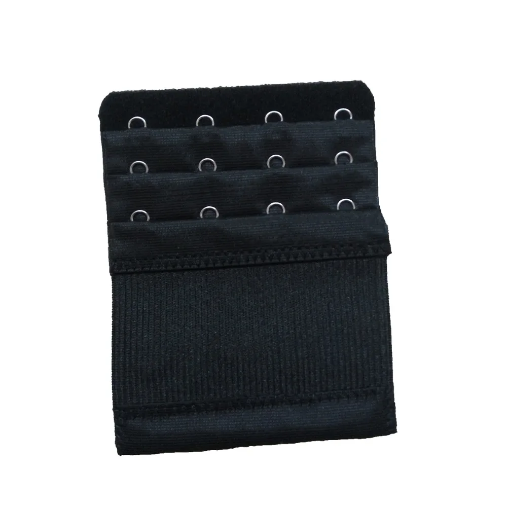 Women 3 Rows 4 Hooks Adjustable Bra Extender Elastic Strapless Bra