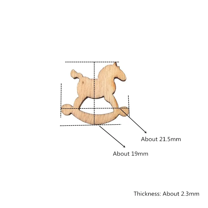 WISHMETYOU 50 шт. Diy деревянная лошадь рождественские украшения Скрапбукинг ремесла принадлежности ручной работы граффити пуговицы Новые