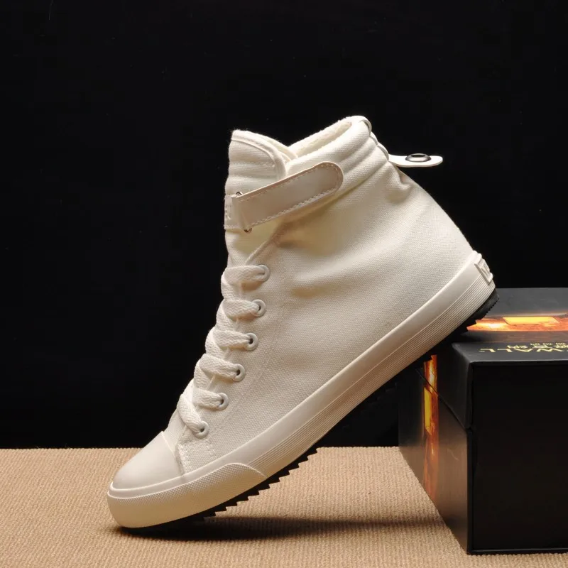 Мужские текстильные кеды с высоким берцем теплые дышащие кроссовки повседневная