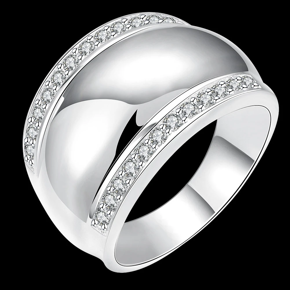 JEEXI Modern 925 Sterling Silver Rings For Women Man Invisible Setting CZ Crystal AAAA Wedding Engagement Ring Jewelry