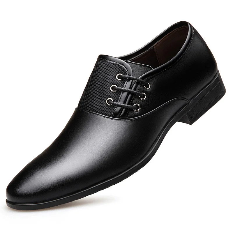

Manufacturers promote 2019 fashion luxury new products Genuine Leather business pointed men's shoes large size England shoes men