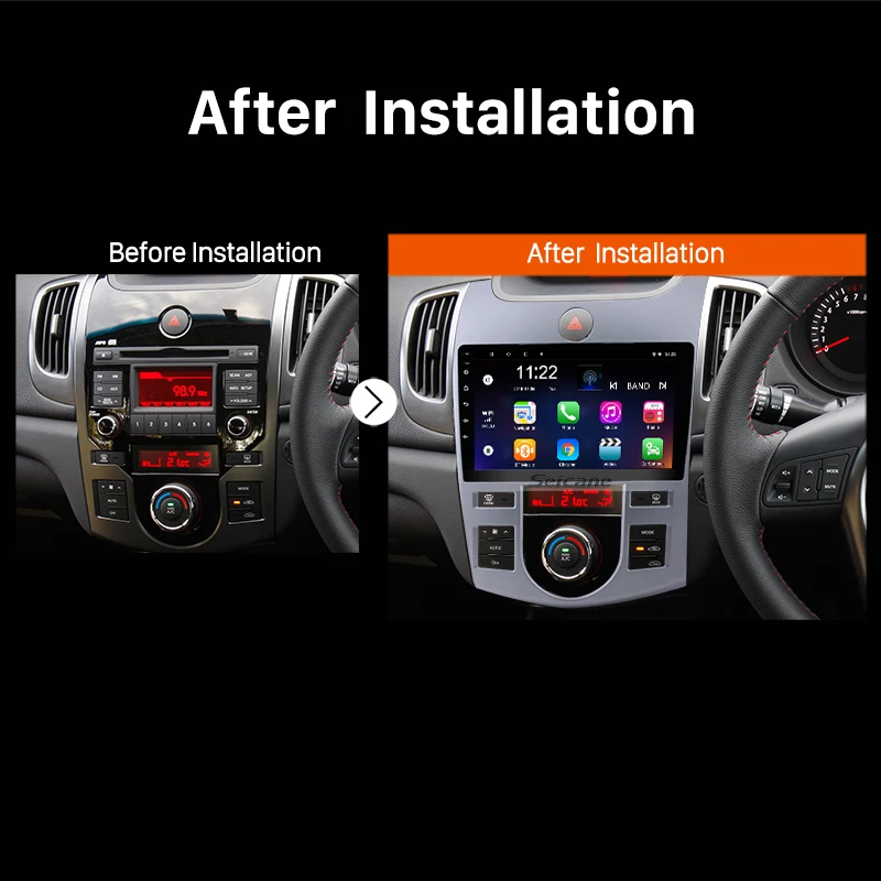 Discount Seicane 9" Android 7.1/Android 8.1  2DIN Car GPS Stereo Radio Quad-core Wifi Multimedia Player for 2008 2009-2012 KIA Forte(AT) 5