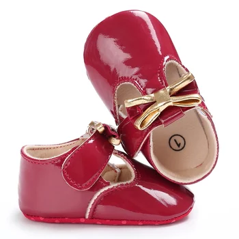

2017 Cool PU Leather Newborn Baby Girl Shoes First Walkers Shoes Princess Non-Slip Soft Sole Infant Child Toddler Summer Shoes j