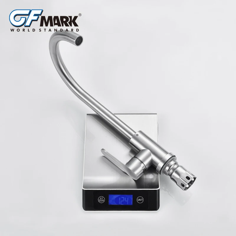 GFmark Kitchen Faucet Brushed Crane Sink Taps Home