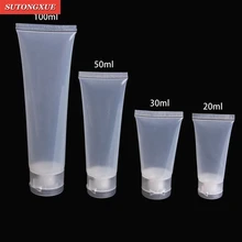Пустые пластиковые портативные тюбики для выдавливания косметического крема, лосьона, бутылка для путешествий