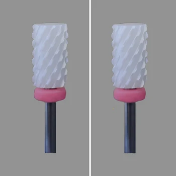 

White-Ceramic Nail Bits- 6.6mm Barrel Nail File,Grit---0078