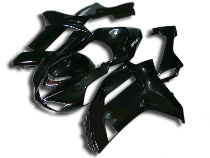 Мотоцикл обтекатель комплект для KAWASAKI Ninja ZX6R 636 07 08 ZX 6R 2007 2008 ABS весь черный глянец