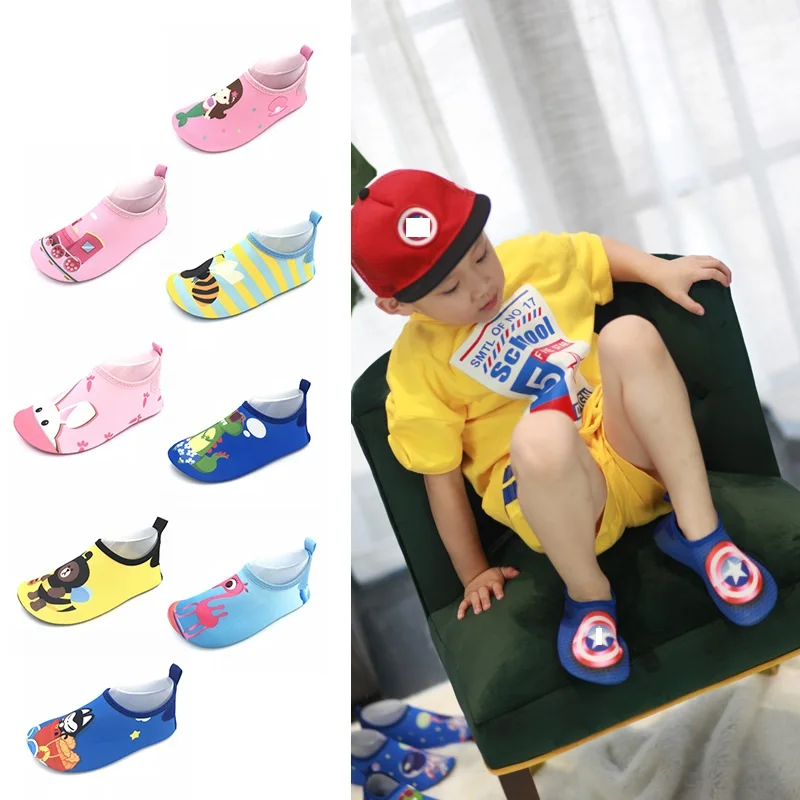 

Fall Winter Boys Girls Floor Sock Indoor Shoes Anti-Slip Cotton Terry Hosiery Sock For Children Cartoon Rubber Soft Bottom