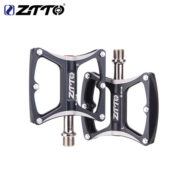 Ztto MTB алюминиевые ультралегкие фиеты Pedaal 4 лажеры CNC противоскользящие фиеты Pedalen горный велосипед противоскользящие Rijden Pedaal - Цвет: BLACK