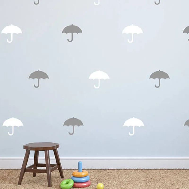 Umbrella Wall Decals Cute Pattern Wall Sticker For Kids Bedroom Nursery