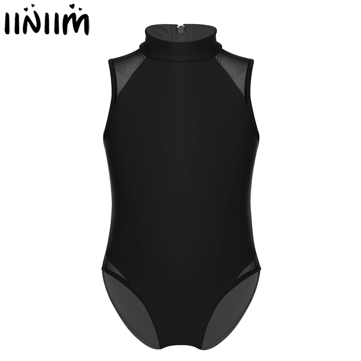 iiniim Girls Sparkly Mermaid Dance Sports Vest Camisole Top Ballet Gymnastics Leotard Stage Performance Dance Costume