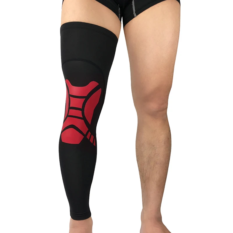 

1PCS Sports Silicone Antiskid Long Knee Support Brace Breathable In Summer Pad Protector Sports Basketball Leg Kneepad 4 Colors