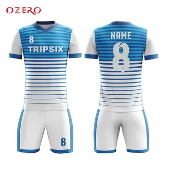 

personalised custom dye sublimation polyester blank blue soccer polo jersey shirt