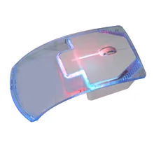 2,4 ГГц прозрачная беспроводная мышь для ноутбука, настольный геймер, цветной светодиодный энергосберегающий светящийся игровой мыши