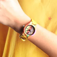 Trendy Lady Watch Quartz Movement Unique Yellow PU Leather Watch Strap Simple Roman Numerals Display Women's Watches Top Gift