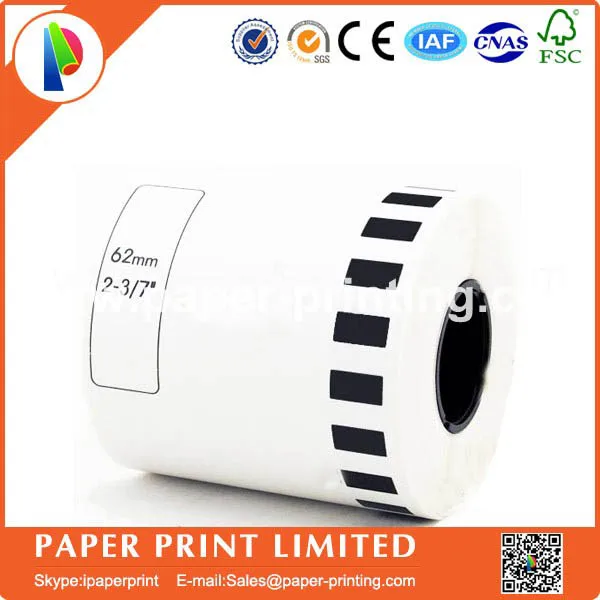 

10 rolls Brother compatible dk22251 dk-22251 dk 22251 Black / red on white roll Continuous Compatible label