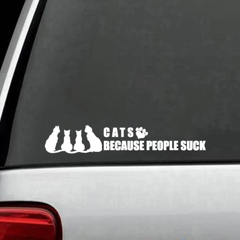 

5 Cm * 15 Cm "Cats Because People Smoke" Great Cat Love Sticker Decals Motorcycle And Auto Hardware