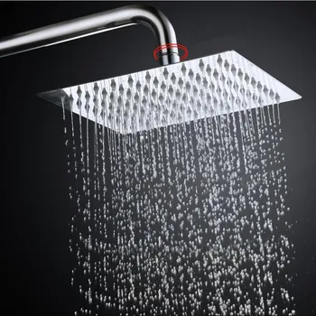 

12/10/8/6/4 inch Rainfall Shower Head Stainless Steel Ultra-thin Shower heads Rainfall Shower Chrome Finish Round & Square