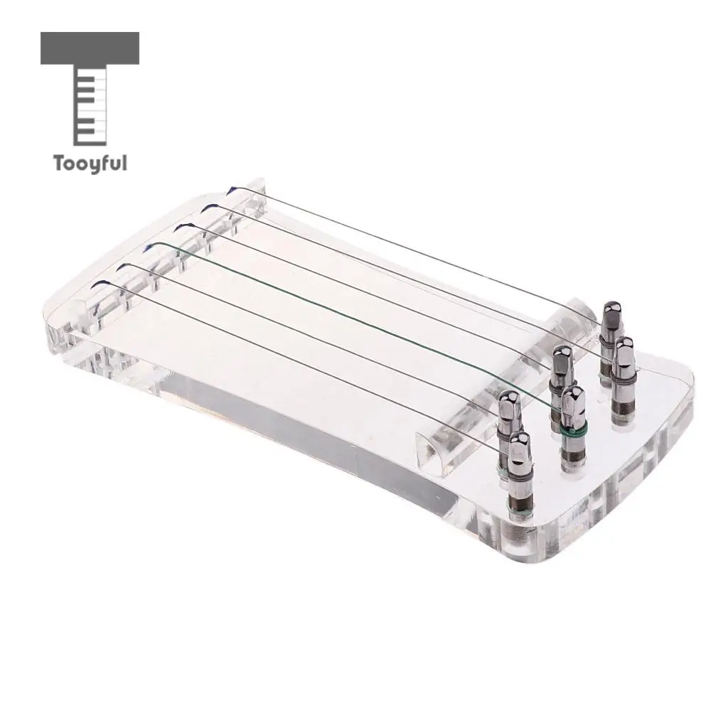 Tooyful 6 Strings Crystal Transparent Finger Hand Trainer for Guzheng Chinese Zither