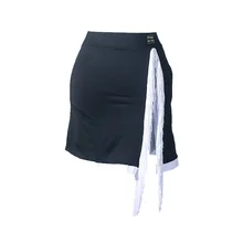 Женская юбка для латинских танцев на продажу, белая/леопардовая ча/Румба/Самба/платья для танго для занятий танцами/перформамnce танцевальная одежда