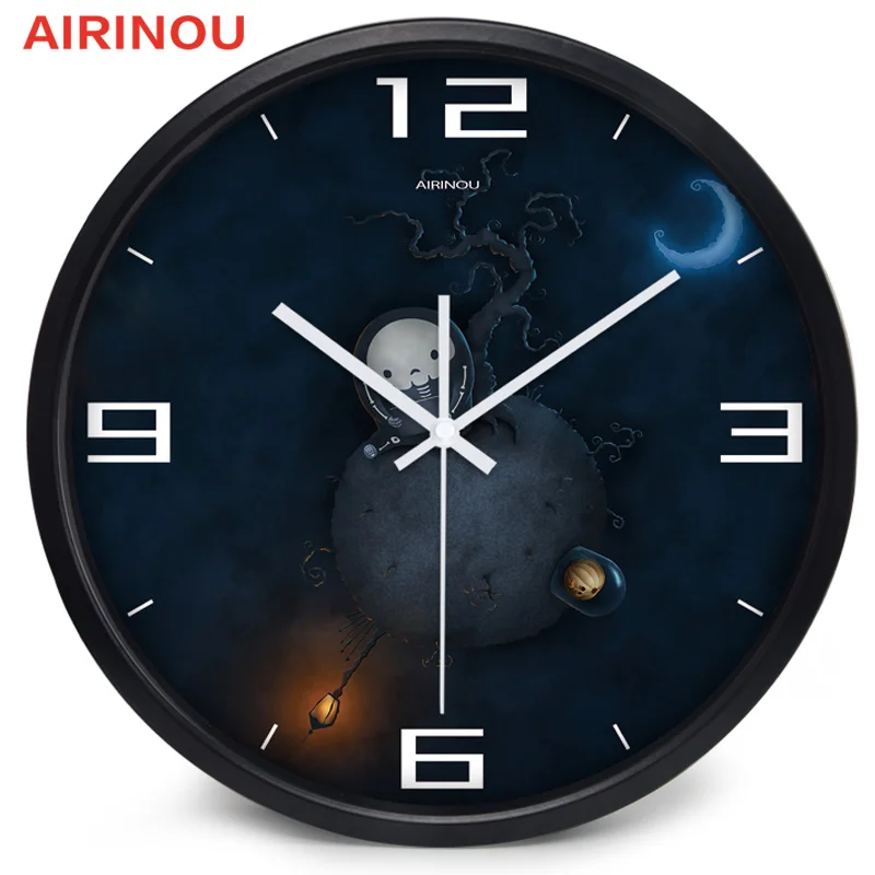 

Airinou silver/white/black Laboratory Of Institute Of Academy Of Sciences Study Room Glass clock, Space Series Watch