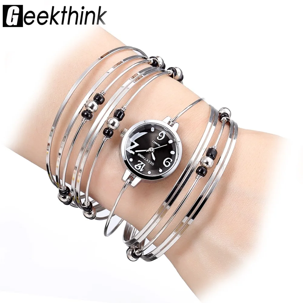 

GEEKTHINK Bohemian Style Luxury Brand Quartz Watch Women Bracelet Ladies Casual Dress Steel Band Clock Female Girls Trending