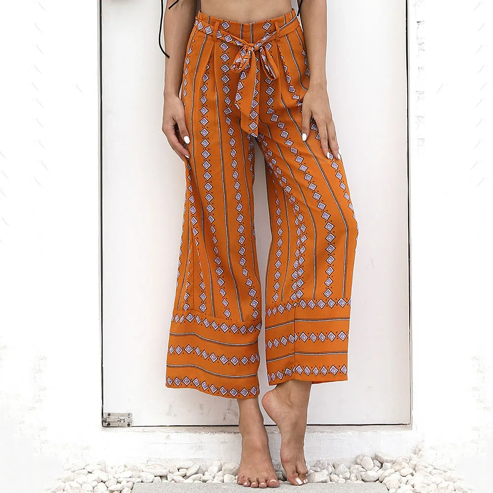 Buy Bohoartist Women Pants Boho Print Beach Drawstring