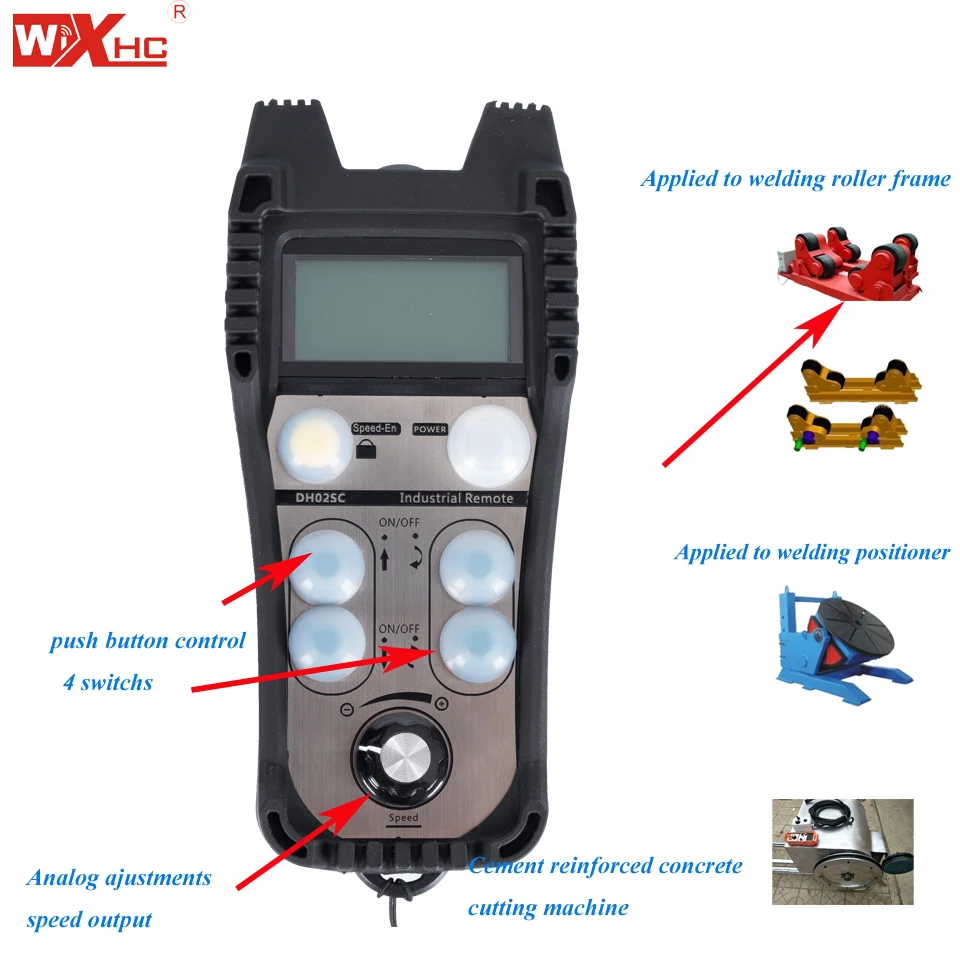 

Welding roller frame welding positioner wireless remote control