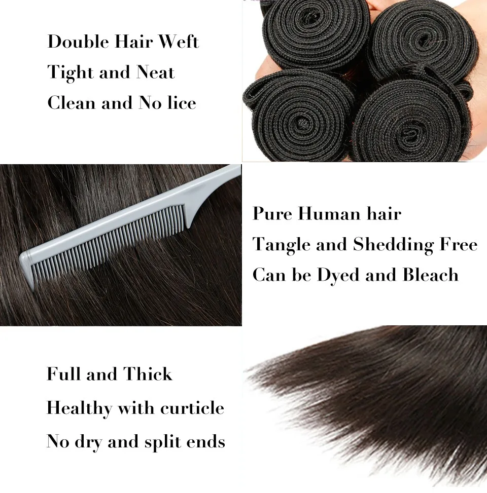 Brazilian Virgin Hair Straight 4 Bundles (7)
