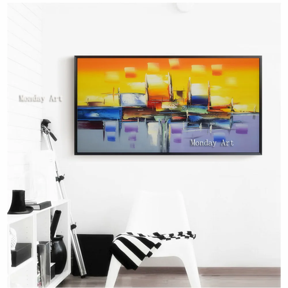 

Hand-painted High Quality Modern Abstract Oil Painting on Canvas Abstract colorful Oil Paintings for Living Room home Decoration