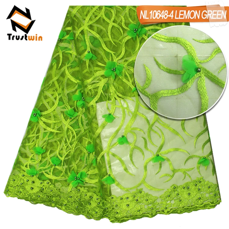

Believewin the Beautiful african dresses with stones and beads french net lace latest african lace of NL10274 8pi