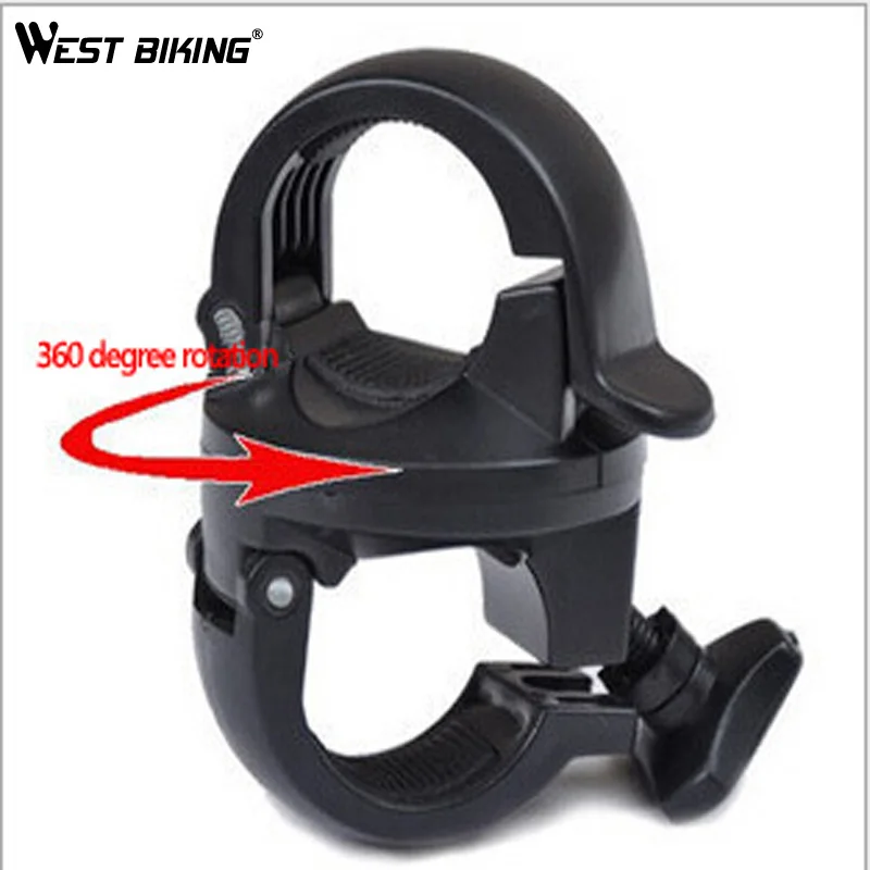 

WEST BIKING 360-degree Bicycle LED Light Holder Flashlight lighthouse bicycle Clip E-type Bicycle Bracket Light Holder