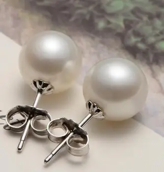 

Jewelry Jade Earring PAIR OF HUGE 13-14MM NATURAL SOUTH SEA GENUINE WHITE ROUND PEARL EARRING 14k Free Shipping