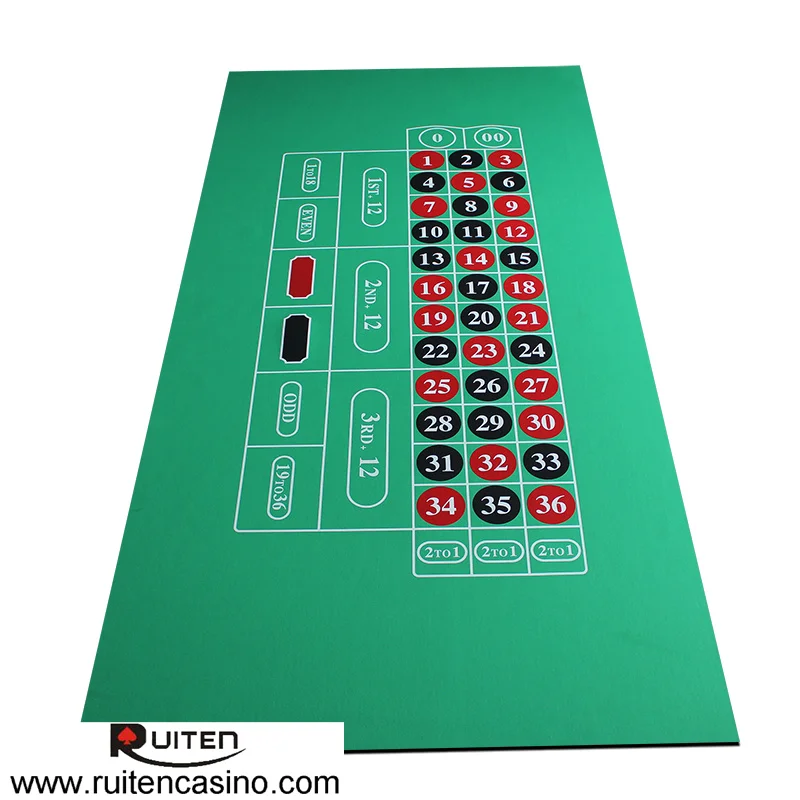 36*72inch GreenSure Stick Square American Roulette Poker Table Rubber Foam Mat 1pc in Black