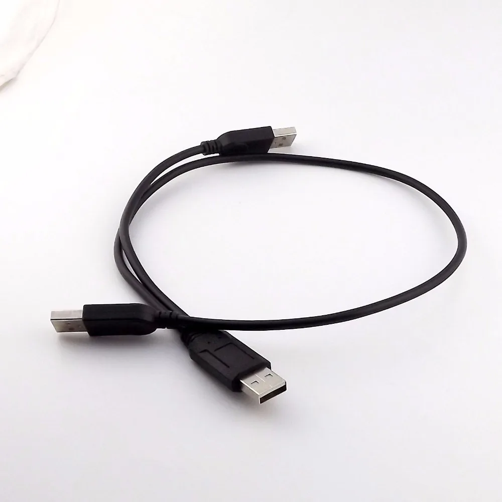 

1pc USB 2.0 A Y Splitter Cable 1 Male to 2 Male External Mobile Hard Disk Power Data