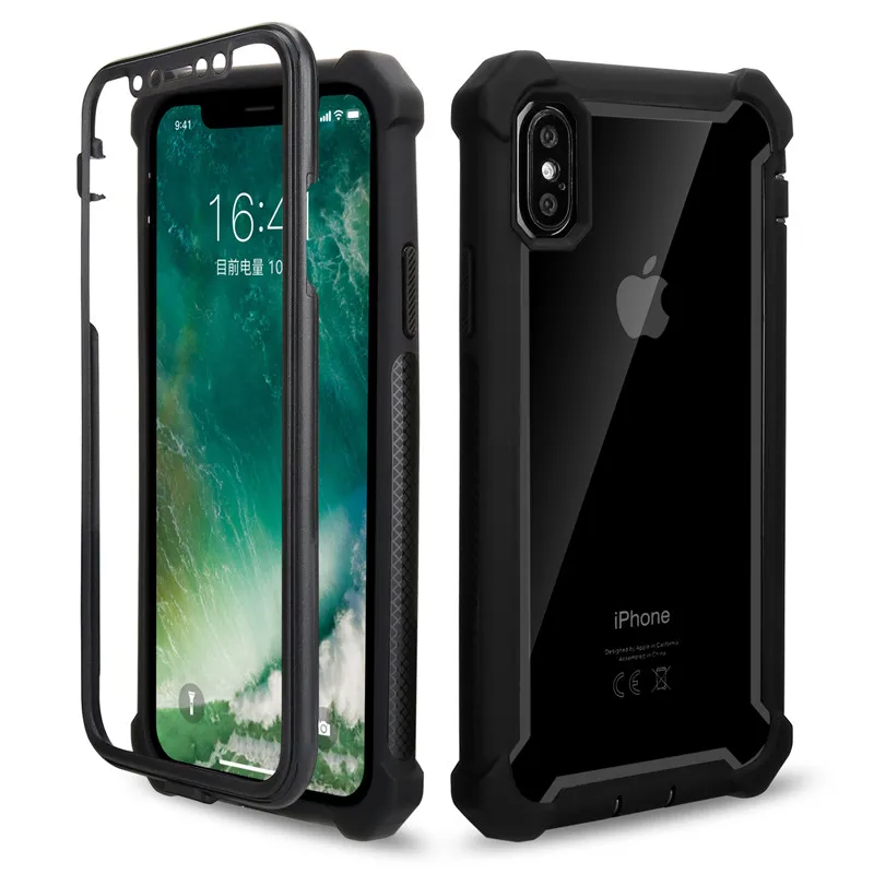 360 Degree Corner Cushion Shockproof Phone Case For iPhone X XR XS Max 6 6S 7 8 Plus 5S 5 SE Cover Shell TPU Protection Cases