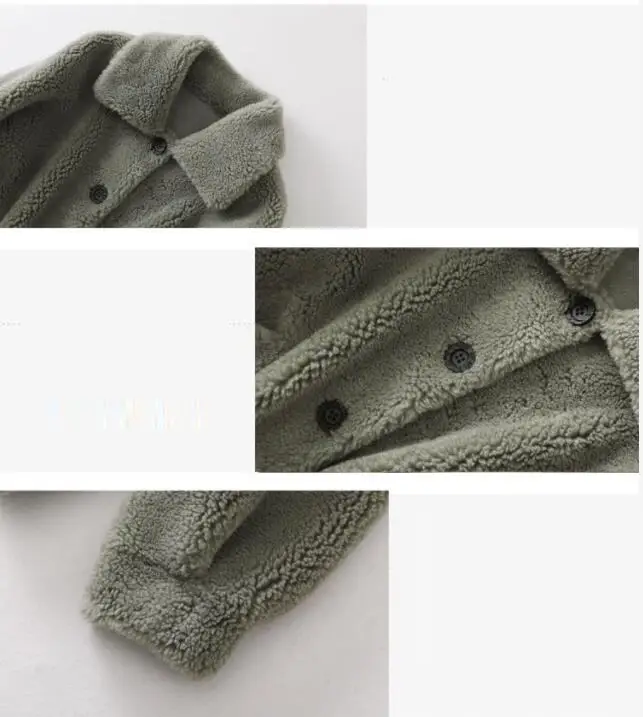 Женское зимнее пальто из натуральной овечьей шерсти, женское плюшевое пальто из натуральной овечьей шерсти, замшевое кожаное подклад куртки Abrigo Mujer K298