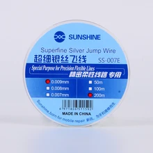 Ультра-тонкая серебряная проволока fly line S-007E прецизионная гибкая цепь, предназначенная 0,009 мм сверхтонкая серебряная проволока