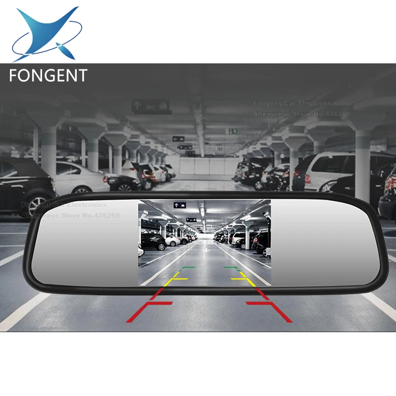 Fongent HD 800*480 автомобильное зеркало монитор 5 &quotTFT LCD Зеркало для парковки