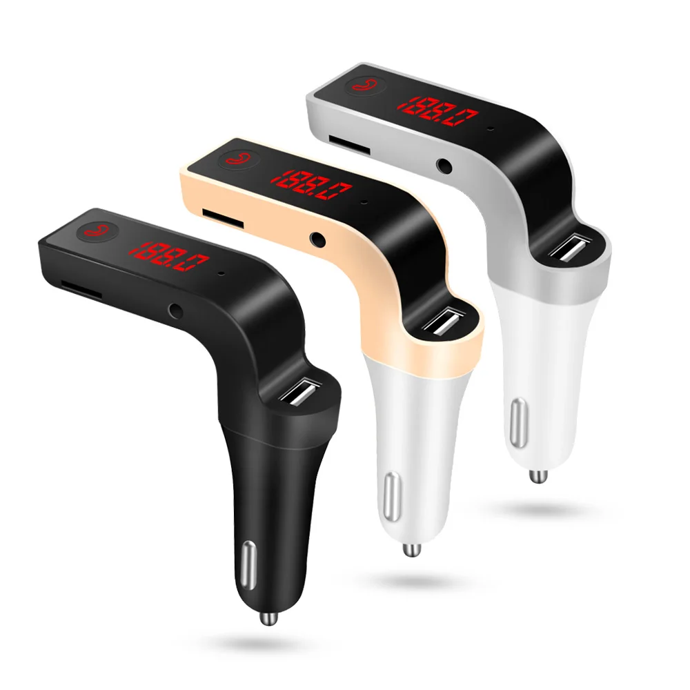 Wireless Car Bluetooth Aux Fm Transmitter Handsfree Bluetooth MP3 Audio Player FM Modulator Bluetooth Car Kit TF USB Charger New (11)