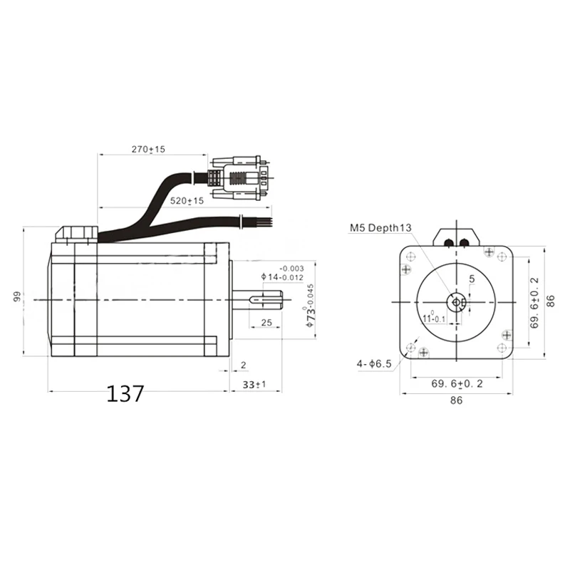 8.5 nm motor size
