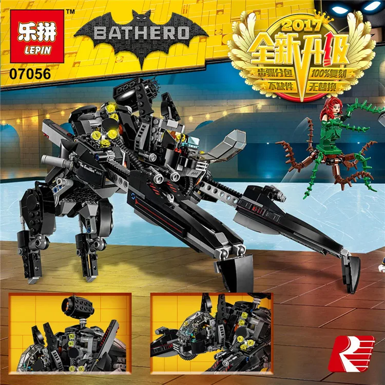 

lepin 07056 775Pcs Genuine Batman Movie Series The Scuttler Bat Spaceship Set Building Blocks Bricks Education Toys for children