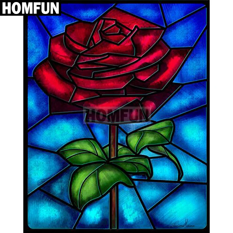 

HOMFUN Full Square/Round Drill 5D DIY Diamond Painting "Cartoon rose" Embroidery Cross Stitch 5D Home Decor Gift A03764