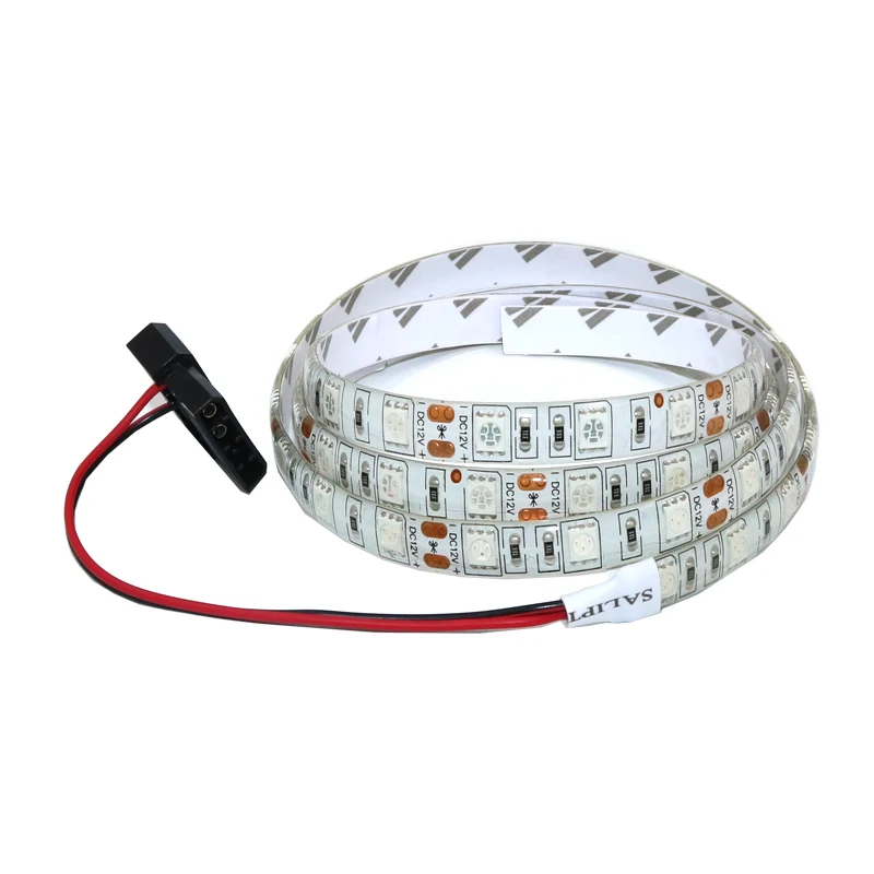5050 SMD гибкая светодиодная лента 12 В DC Фон ПК Компьютер Корпус клейкая Полоса света