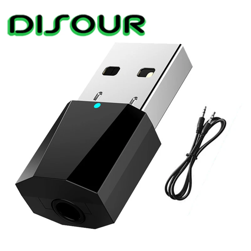 DISOUR Bluetooth передатчик Мини беспроводной стерео аудио Музыка адаптер USB AUX 3 5 мм