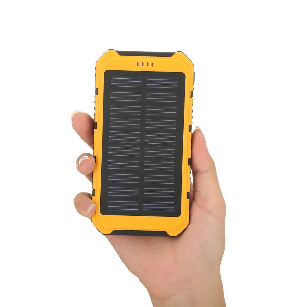 Прямая поставка, 6000 мАч, портативное солнечное зарядное устройство, экстремальный аккумулятор для мобильного телефона, зарядное устройство, двойной USB светодиодный, для Solaire Energy Board