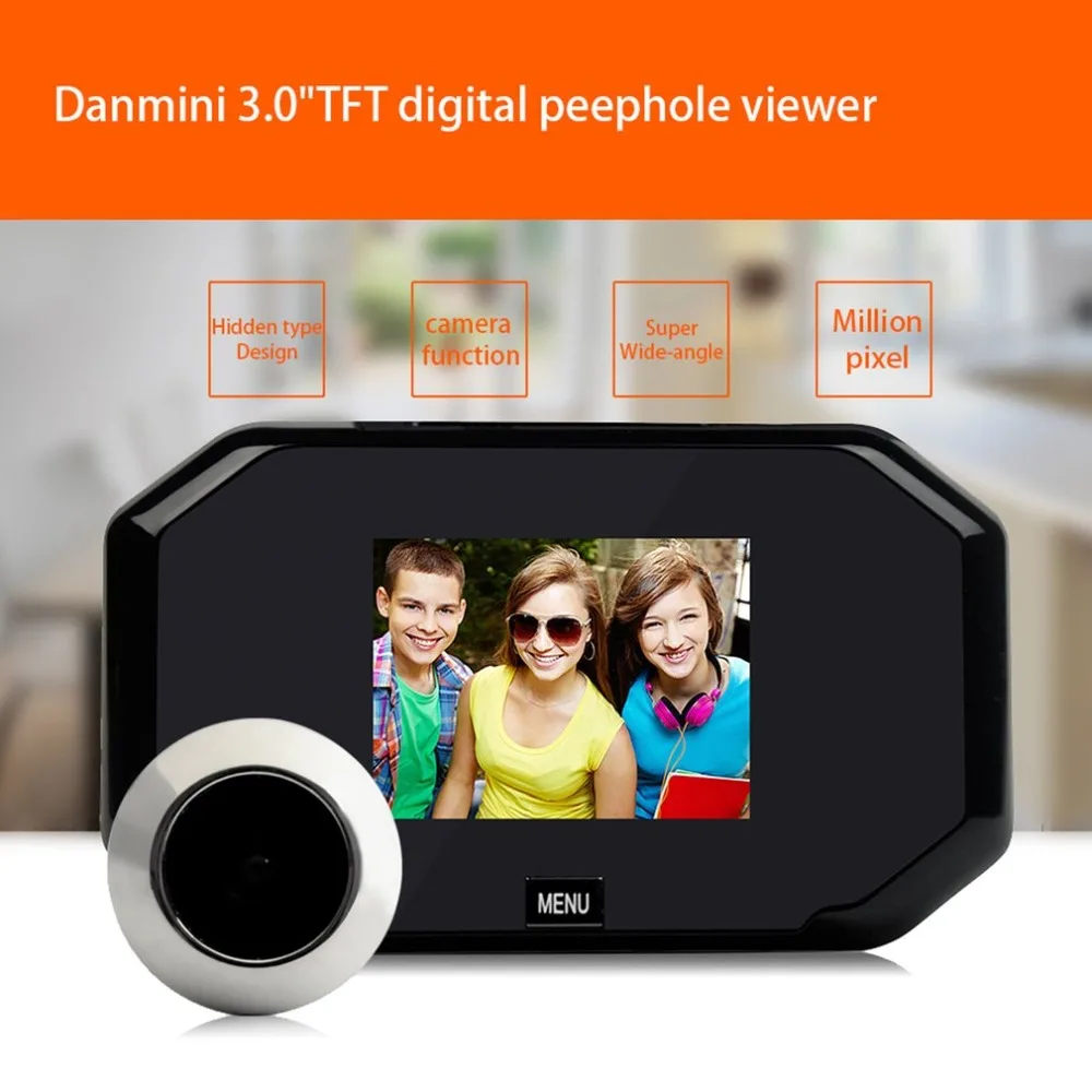 Danmini 3,0 дюймов TFT ЖК-дисплей цифровой 2MP камера двери дверной глазок дверной звонок цветной экран видео-глаз 145 градусов широкий угол