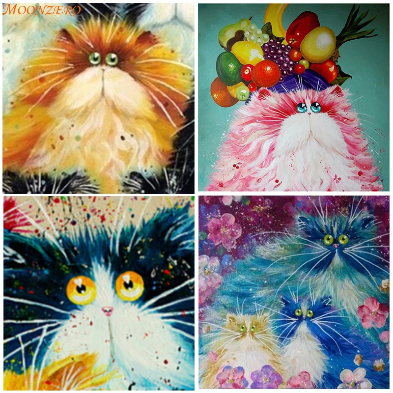 

5D Diy Painting Diamond Square Full Embossed Embossed Embroidered Animal Pattern Decoration Persian Cat Diamond Home Decor