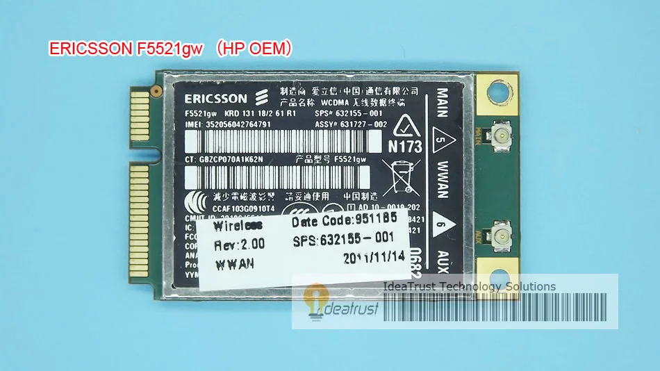 F5521gw WWAN HS2340 HSPA + 21 Мбит 3g Беспроводной сетевой карты SPS 632155-001 для hp 8560 P 8540 P 8760 Вт 5330 м 2560 P ноутбука