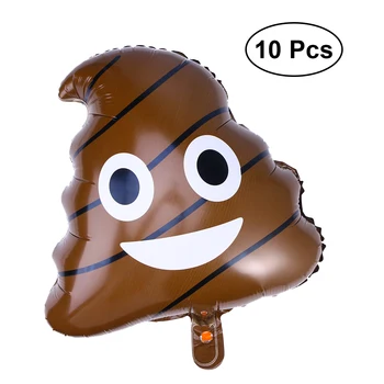 

10pcs Poo Balloons Funny Cute Cartoon Decorative Kids Toy Party Supplies Balloons for Birthday Festival